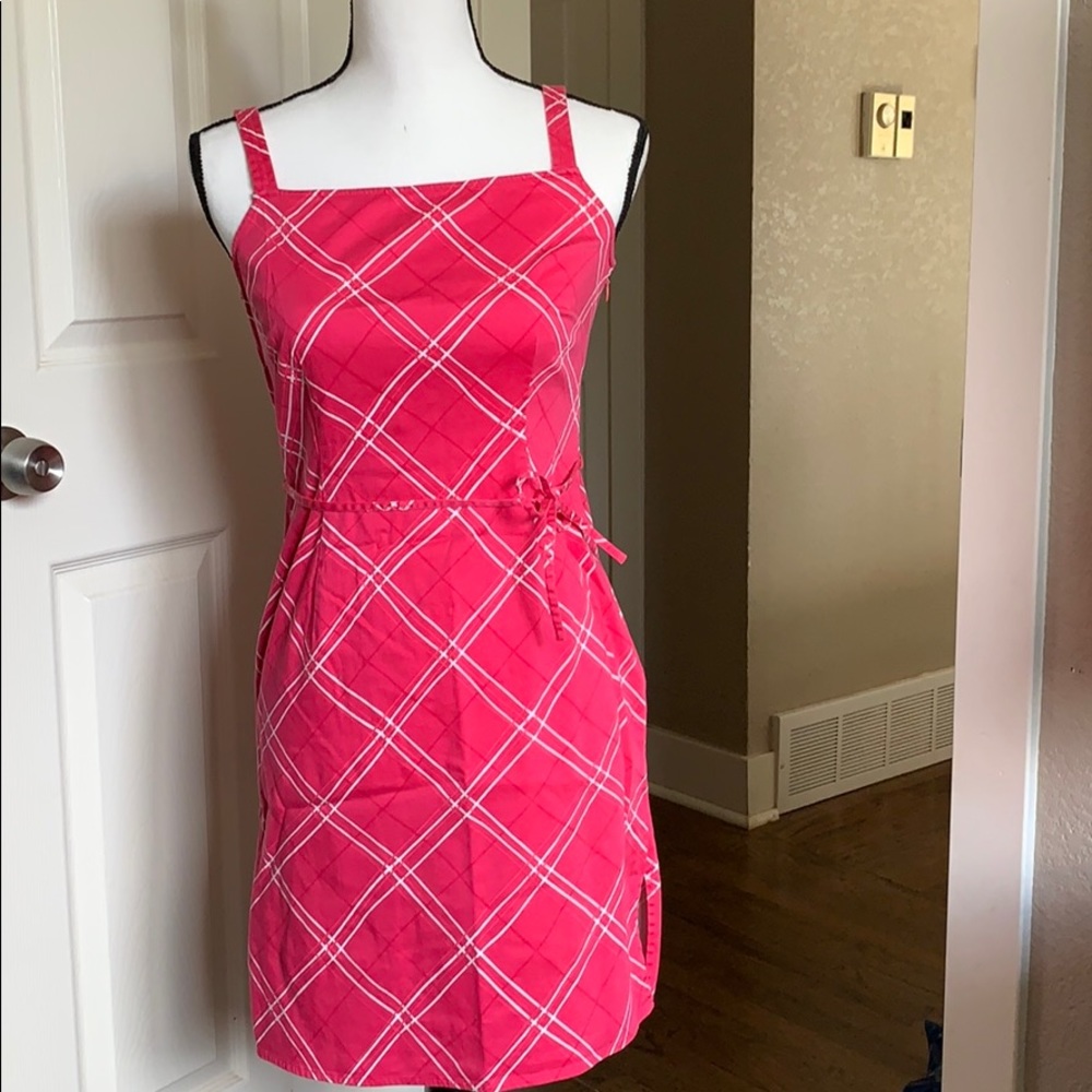 LOFT Stretch Hot Pink Tank Dress